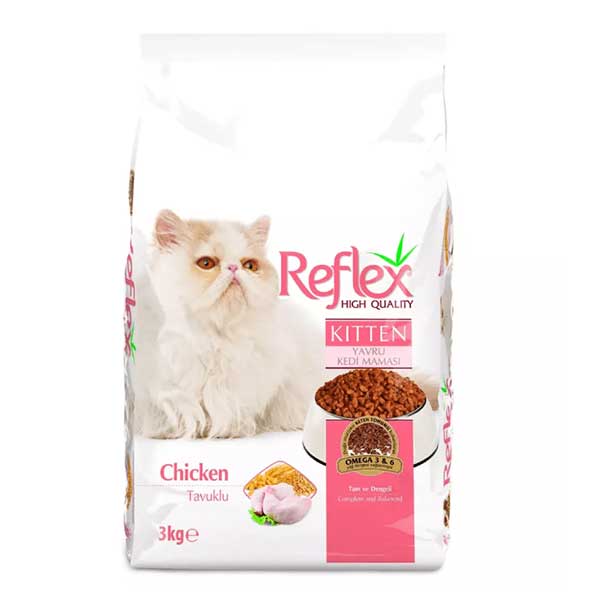 غذای خشک 3 کیلوگرمی بچه گربه رفلکس Chicken