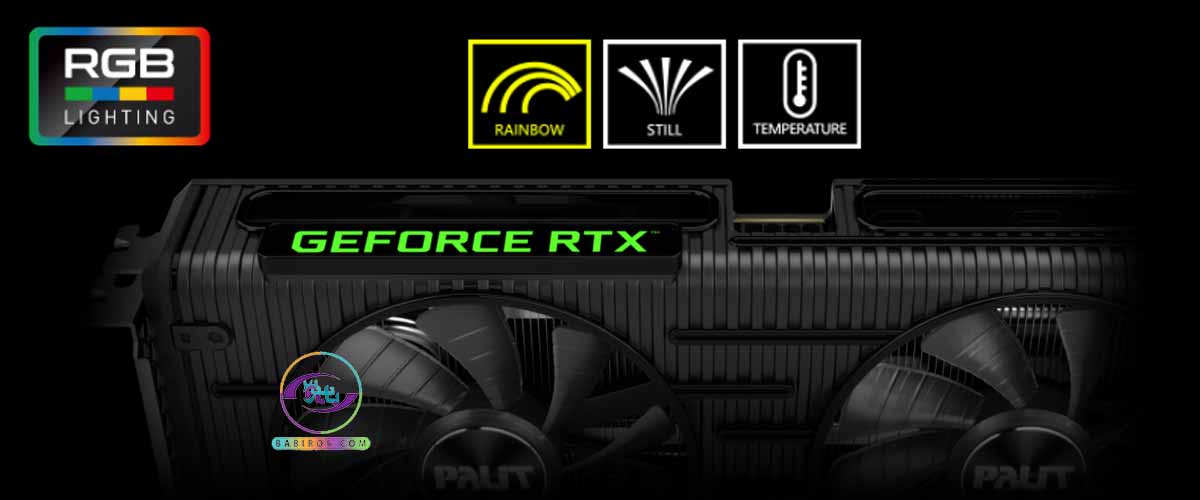 نورپردازی RGB کارت گرافیک Palit GeForce RTX 3060